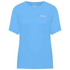 Koszulka trekkingowa damska Jack Wolfskin Vonnan. Niebieskie bluzki Jack Wolfskin, bez wzorów, sportowe, bez kołnierzyka, bez ramiączek. Za 119.99 zł.