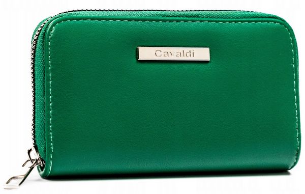 Portfel damski 4U Cavaldi ABT-04-BL zielony. Zielone portfele 4U Cavaldi, bez wzorów, ze skóry ekologicznej. Za 19.99 zł.