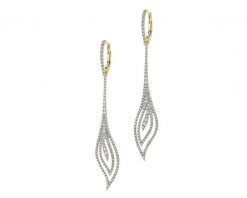 Kolczyki z żółtego złota z brylantami - 0,77 ct - próba 585. Żółte kolczyki Apart, z brylantem, złote. Za 10,990.00 zł.