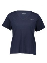 Pepe Jeans Koszulka w kolorze granatowym rozmiar: XS. Niebieskie bluzki Pepe Jeans, xs, bez wzorów, z bawełny, bez kołnierzyka, bez ramiączek. Za 52.79 zł.
