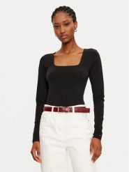 Tommy Hilfiger Body UW0UW05628 Czarny Slim Fit. Czarne body TOMMY HILFIGER, xs, bez wzorów, z bawełny. Za 169.99 zł.