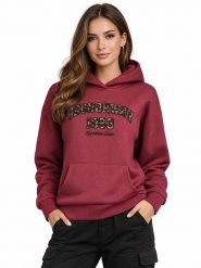 Geographical Norway Bluza "Gaphir" w kolorze bordowym rozmiar: XXL. Czerwone bluzy Geographical Norway, xxl, bez wzorów, z bawełny, z kapturem. Za 105.38 zł.