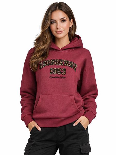 Geographical Norway Bluza "Gaphir" w kolorze bordowym rozmiar: S. Czerwone bluzy Geographical Norway, s, bez wzorów, z bawełny, z kapturem. Za 144.95 zł.