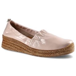 Różowe Espadryle Lemar Damskie Stylowe Modne Buty. Czerwone espadryle Lemar, bez wzorów, ze skóry, bez obcasa, bez zapięcia. Za 162.00 zł.