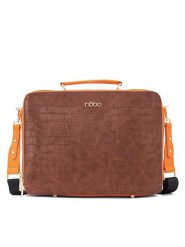 Nobo Torba na laptopa NBAG-N3050-CM17 Brązowy. Brązowe torebki klasyczne Nobo, bez wzorów, ze skóry, bez dodatków. Za 279.99 zł.