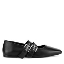 Baleriny Gino Rossi. Czarne baleriny Gino Rossi, bez wzorów, bez obcasa. Za 279.99 zł.