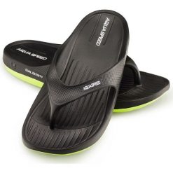 Klapki basenowe japonki Aqua Speed Alcano. Czarne klapki Aqua-Speed, bez wzorów, bez obcasa. Za 65.90 zł.