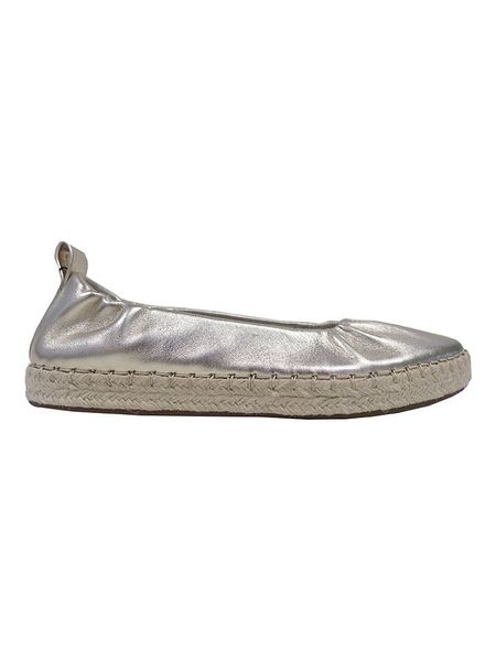 Högl Skórzane espadryle w kolorze srebrnym rozmiar: 42. Szare espadryle Högl, bez wzorów, bez obcasa, bez zapięcia. Za 249.95 zł.