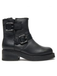 Clarks Botki Rebelle Buckle 26178891 Czarny. Czarne botki Clarks, bez wzorów, ze skóry, bez obcasa, na płaskiej podeszwie, bez zapięcia. Za 769.99 zł.