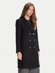 Rinascimento Płaszcz wełniany CFC0126118003 Czarny Regular Fit. Czarne płaszcze Rinascimento, na zimę, xs, bez wzorów, z syntetyku, bez kaptura. Za 1,059.00 zł.