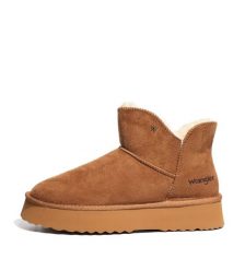 Śniegowce damskie Wrangler Elsa Platform MID 20243079.37B. Brązowe trapery i śniegowce Wrangler, z materiału, przed kolano. Za 199.00 zł.