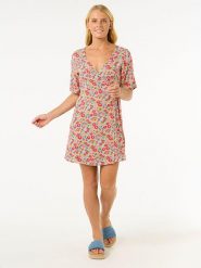 Rip Curl Sukienka "Las Dalias Ditsy" ze wzorem rozmiar: S. Sukienki Rip Curl, na co dzień, s, bez wzorów, z wiskozy, bez kołnierzyka, bez ramiączek, mini, kopertowe. Za 127.35 zł.