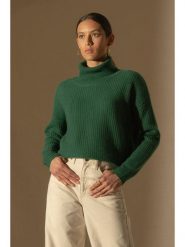 Perfect Cashmere Kaszmirowy sweter "Senge" w kolorze zielonym rozmiar: L. Zielone swetry Perfect Cashmere, l, bez wzorów, z kaszmiru, bez ramiączek. Za 1,183.24 zł.