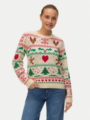 Vero Moda Sweter New Christmas 10334011 Kolorowy Regular Fit. Swetry Vero Moda, xs, bez wzorów, z syntetyku, bez ramiączek. Za 139.99 zł.