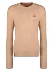 Geographical Norway Sweter "Fabrizia" w kolorze jasnobrązowym rozmiar: S. Brązowe swetry Geographical Norway, s, bez wzorów, bez ramiączek. Za 96.83 zł.