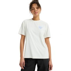 Koszulka z krótkim rękawem dla Kobiety BOUNDLESS SPIRIT. Białe koszulki sportowe Roxy, bez wzorów, z elastanu, bez ramiączek. Za 159.99 zł.