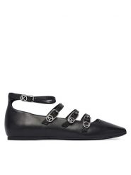 KARL LAGERFELD Baleriny Konnie KL40195 Czarny. Czarne baleriny KARL LAGERFELD, bez wzorów, ze skóry, bez obcasa. Za 769.99 zł.