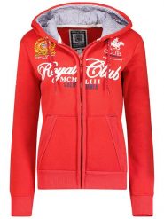 Geographical Norway Bluza "Fanille" w kolorze czerwonym rozmiar: M. Czerwone bluzy sportowe Geographical Norway, m, z aplikacjami, bez kaptura. Za 110.29 zł.