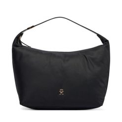 Torebka Tommy Hilfiger. Czarne torebki klasyczne TOMMY HILFIGER, bez wzorów, z nylonu, bez dodatków. Za 569.99 zł.