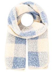 Zwillingsherz Szal "Karo & Teddy" w kolorze kremowo-błękitnym - 180 x 60 cm rozmiar: onesize. Brązowe szaliki Zwillingsherz, bez wzorów, z materiału. Za 82.99 zł.