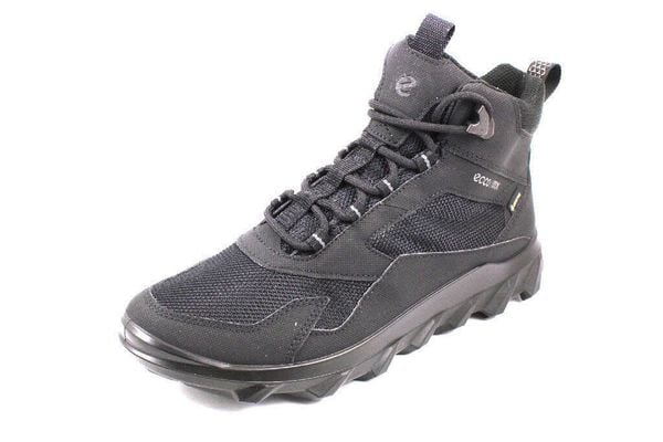 Buty do chodzenia damskie Ecco Mx Mid Gtx. Czarne trekkingi ecco, z gore-texu, za kostkę, trekkingowe. Za 785.35 zł.