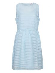 MOSS COPENHAGEN Sukienka "Noreen" w kolorze błękitnym rozmiar: S. Niebieskie sukienki Moss Copenhagen, s, bez wzorów, bez kołnierzyka, bez ramiączek, mini, rozkloszowane. Za 162.11 zł.
