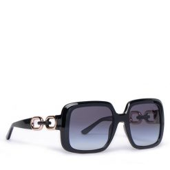 Okulary przeciwsłoneczne Guess. Czarne okulary przeciwsłoneczne Guess, z aplikacjami. Za 449.99 zł.