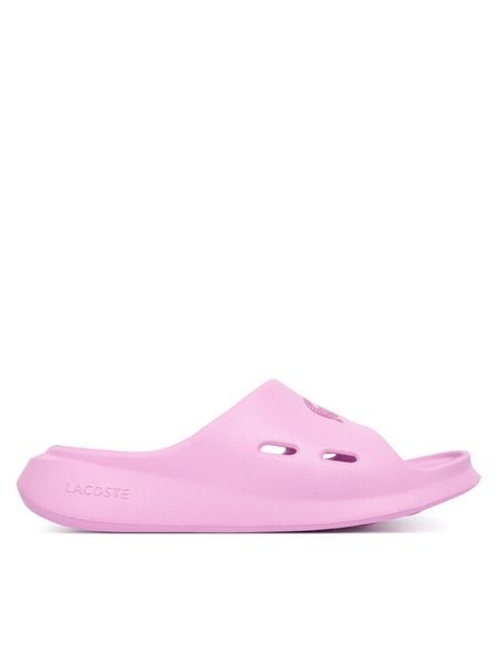 Lacoste Klapki Meduz 51CFA0002 LP2 Różowy. Czerwone klapki Lacoste, bez wzorów, z syntetyku, bez obcasa. Za 198.99 zł.