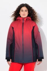 Damskie Kurtka sportowa dradientowa wodoodporna osłona przeciwśnieżna. Niebieskie kurtki narciarskie Ulla Popken, plus size, bez wzorów, z elastanu, z kapturem, snowboardowy. Za 849.99 zł.