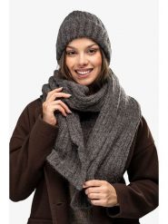 Awama Czapka w kolorze antracytowym rozmiar: onesize. Czarne czapki Awama, bez wzorów, z wełny. Za 97.99 zł.