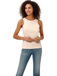 Heine Top w kolorze kremowym rozmiar: 48. Brązowe topy Heine, bez wzorów, bez kołnierzyka, bez ramiączek. Za 39.40 zł.