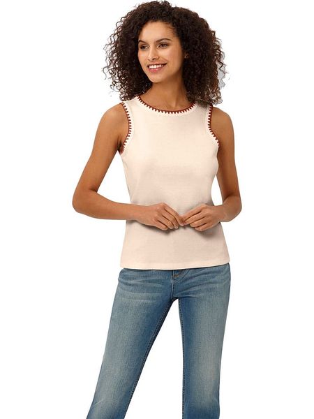Heine Top w kolorze kremowym rozmiar: 34. Brązowe topy Heine, bez wzorów, bez kołnierzyka, bez ramiączek. Za 39.12 zł.