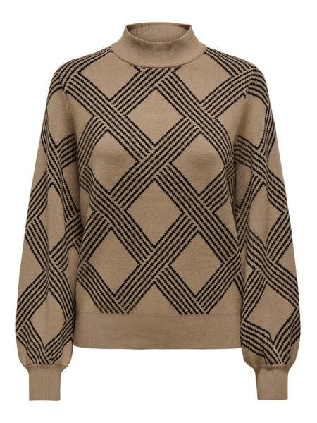 ONLY Golf Anny 15327635 Beżowy Regular Fit. Brązowe golfy Only, xl, bez wzorów, z syntetyku, bez ramiączek. Za 189.99 zł.