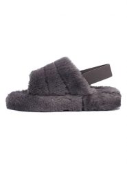 ISLAND BOOT Kapcie "Poppy" w kolorze szarym rozmiar: 36. Szare obuwie domowe Island Boot, bez wzorów, z otwartym noskiem, bez zapięcia. Za 92.42 zł.