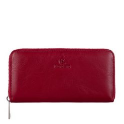 Czerwony Portfel Damski ze Skóry Licowej – Elegancja i Niezawodna Funkcjonalność PD090s165 RFID. Czerwone portfele bez wzorów, ze skóry. Za 170.00 zł.