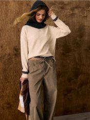 Bawełniane jeansy wide leg - brązowy. Brązowe jeansy Sinsay, bez wzorów. Za 59.99 zł.