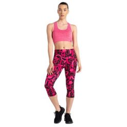 Legginsy Damskie Influential Graffiti 3/4. Czerwone legginsy sportowe Dare 2b, bez wzorów, z elastanu, do biegania. Za 49.99 zł.