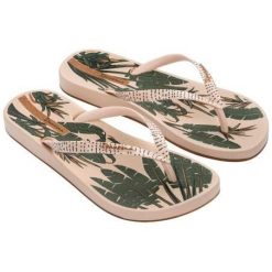 Japonki damskie Ipanema Anat Nature VIII. Brązowe klapki Ipanema, bez wzorów, bez obcasa. Za 79.90 zł.