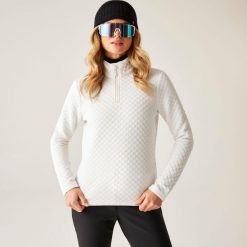 Bluza damska z suwakiem 1/4 Glamourize III Dare 2b. Białe bluzy sportowe Dare 2b, na zimę, bez wzorów, z dzianiny, bez kaptura. Za 299.99 zł.