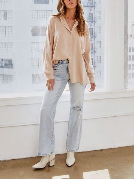 LA Angels Koszula w kolorze beżowym rozmiar: S. Brązowe koszule LA Angels, s, bez wzorów, bez kołnierzyka, bez ramiączek. Za 126.75 zł.