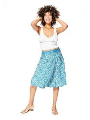 Aller Simplement Spódnica w kolorze błękitno-białym rozmiar: 34-40. Białe spódnice Aller Simplement, bez wzorów, klasyczne, maxi. Za 39.99 zł.