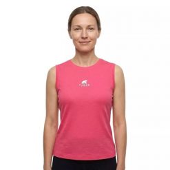 Damski podkoszulek sportowy Merino. Czerwone koszulki sportowe FJORK MERINO, bez wzorów, z wełny, bez ramiączek, do jazdy konnej. Za 189.00 zł.