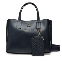 Torebka Tommy Hilfiger. Niebieskie torebki klasyczne TOMMY HILFIGER, bez wzorów, bez dodatków. Za 339.99 zł.
