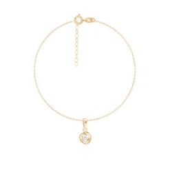 Bransoletka ze złota próby 375 z zawieszką w kształcie róży na łańcuszku Forza. Żółte bransoletki Lilou, złote. Za 566.00 zł.