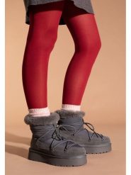 Gooce Skórzane botki zimowe "Warm" w kolorze antracytowym rozmiar: 39. Czarne botki Gooce, na zimę, bez wzorów, z materiału, bez obcasa, na platformie, bez zapięcia. Za 260.99 zł.