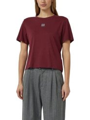 S.Oliver Koszulka w kolorze bordowym rozmiar: 44. Czerwone bluzki S.Oliver, s, bez wzorów, z bawełny, bez kołnierzyka, bez ramiączek. Za 52.99 zł.