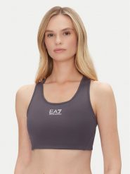 EA7 Emporio Armani Biustonosz sportowy 7W000231 AF12625 U8115 Szary. Szare koszulki sportowe EA7 Emporio Armani, bez wzorów, z syntetyku, bez ramiączek, na fitness i siłownię. Za 159.99 zł.