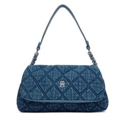 Torebka Tommy Hilfiger. Niebieskie torebki klasyczne TOMMY HILFIGER, bez wzorów, z denimu, bez dodatków. Za 649.99 zł.
