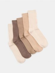 Długie skarpety w prążek 5 pack - wielobarwny. Skarpety Sinsay, bez wzorów. Za 17.99 zł.