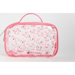 Kosmetyczka we flamingi - Biały. Kufry i kosmetyczki Sinsay. Za 24.99 zł.